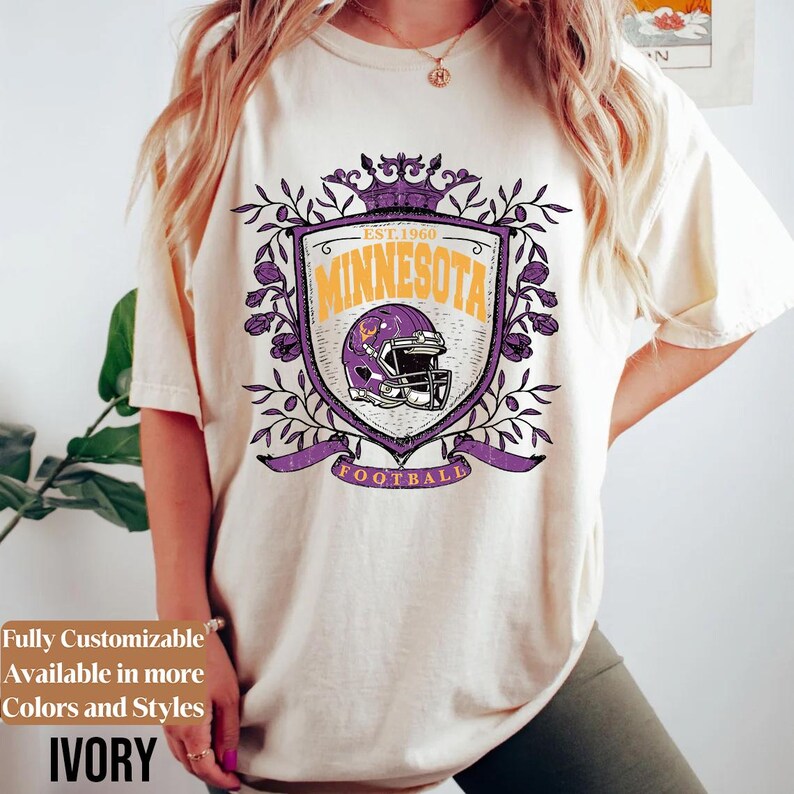 Comfort Colors Vintage Minnesota Football Shirt · Style 01