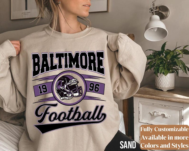 Vintage Baltimore Football adults sweatshirt style 4