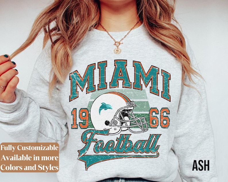 Vintage Miami Football Sweatshirt · Style 02
