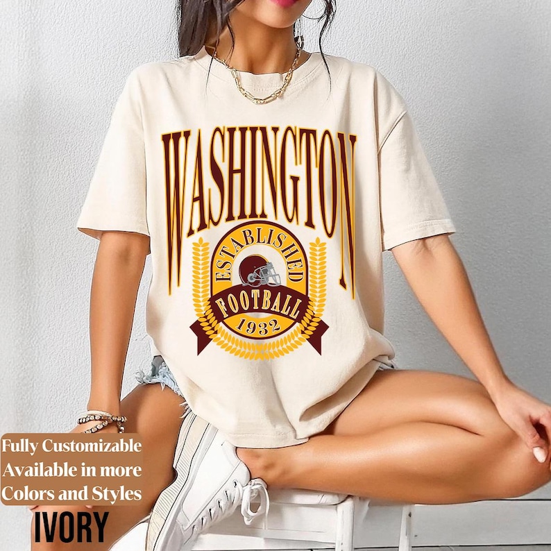 Comfort Colors Vintage Washington Football adults shirt style 06
