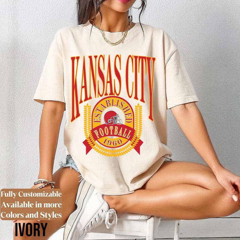 Comfort Colors Kansas City Football Shirt Style 06