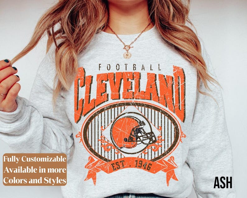 Vintage Cleveland Football adults sweatshirt style 04
