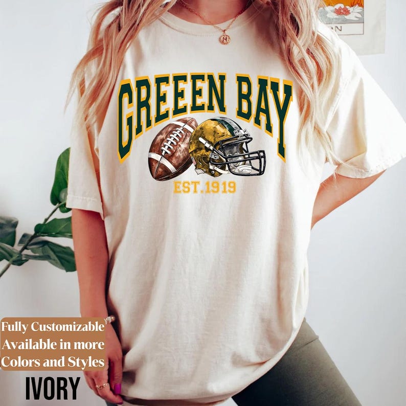 Comfort Colors Green Bay Football Shirt Style 01