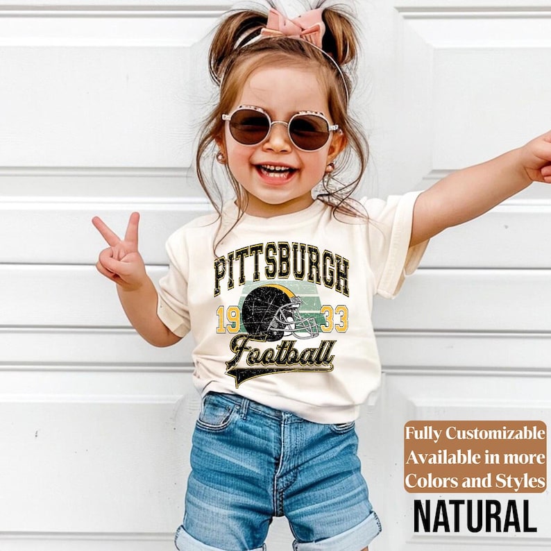 Pittsburgh kids football shirt style 04