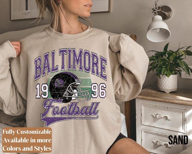 Vintage Baltimore Football adults sweatshirt style 2