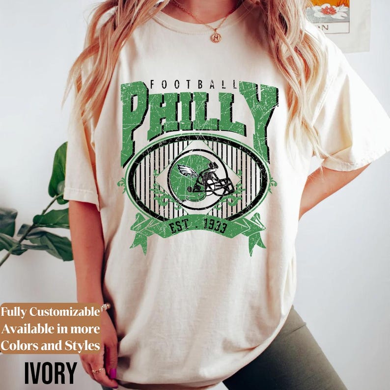 Comfort Colors Vintage Philly Football adults shirt style 06