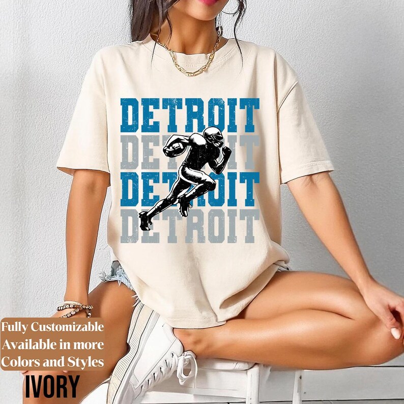 Comfort Colors Detroit Football Shirt Style 07