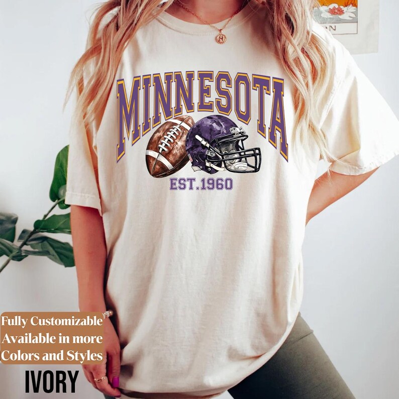 Comfort Colors Vintage Minnesota Football Shirt · Style 09