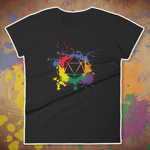 Dungeons and Dragons LGBTQIA+ Pride Gift T-shirt, D&D T-Shirt, Geeky Shirt, Gifts For Geeks, DnD Shirt, Women&#39;s short sleeve t-shirt