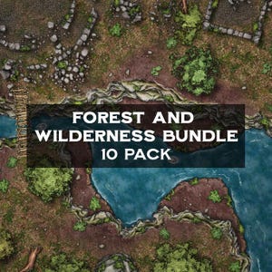 Strijdkaarten voor Dungeons & Dragons: bos- en wildernisterrein | DnD TTRPG-kaartenpakket voor tabletop RPG-avonturen: digitale download
