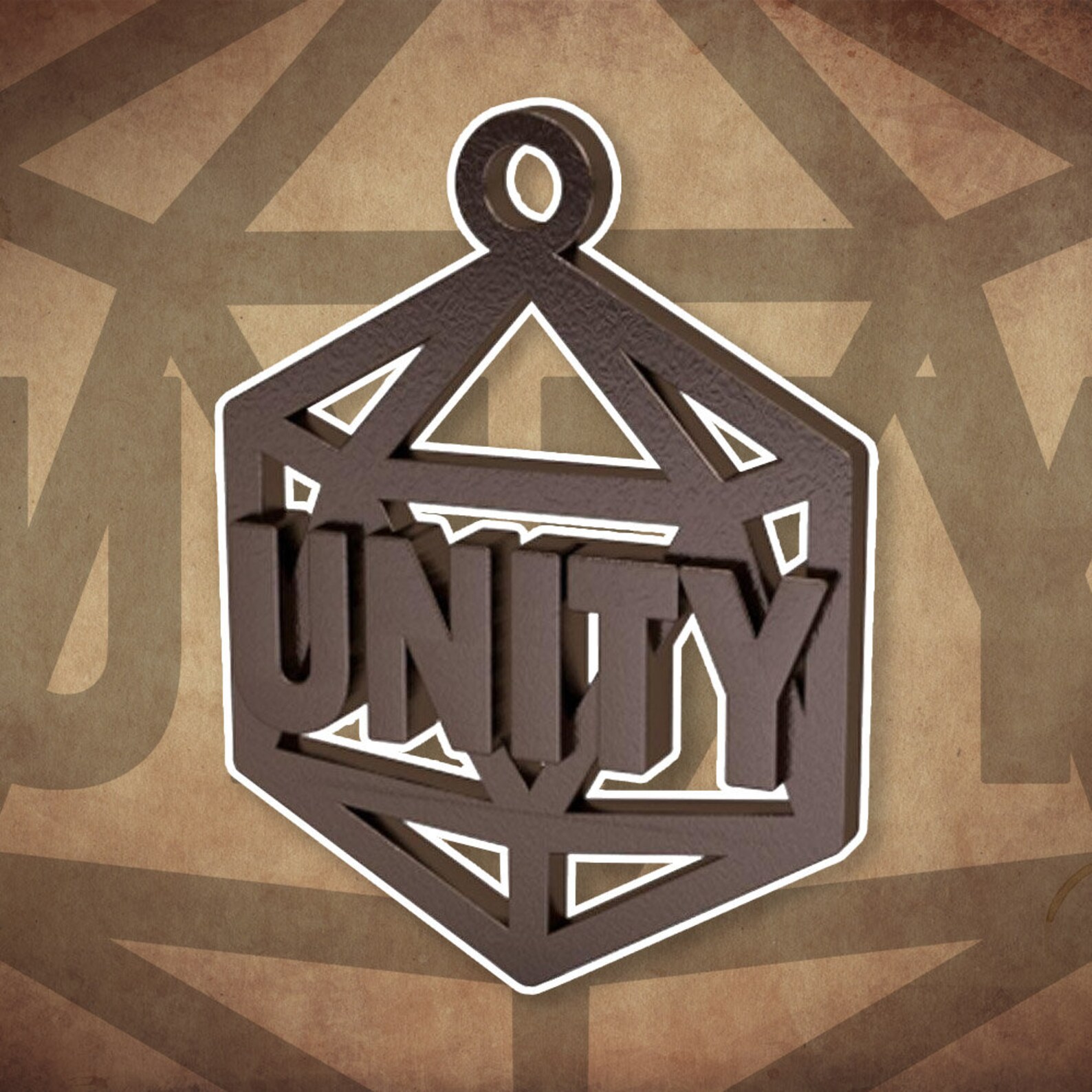 D20 Unity Gaming Pendant Etsy