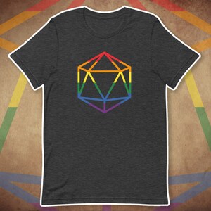Dungeons and Dragons LGBTQIA+ Pride Gift T-shirt, D&D T-Shirt, Geeky Shirt, Gifts For Geeks, DnD Shirt,  Short-Sleeve Unisex T-Shirt