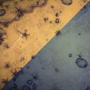 Desert Battle Map, DnD Battle Map, D&D, Battlemap, Dungeons and Dragons, Roll20, 5e, Foundry, Fantasy Grounds, Foundry, VTT, Digitale kaart