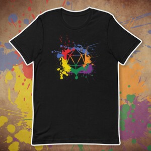 Dungeons and Dragons LGBTQIA+ Pride Gift T-shirt, D&D T-Shirt, Geeky Shirt, Gifts For Geeks, DnD Shirt, Short Sleeve Unisex Tshirt