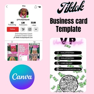 Modello di biglietto da visita Tiktok Feed (bianco)