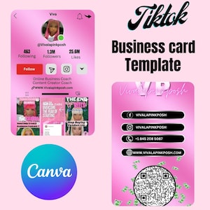 Modello di biglietto da visita del feed Tiktok