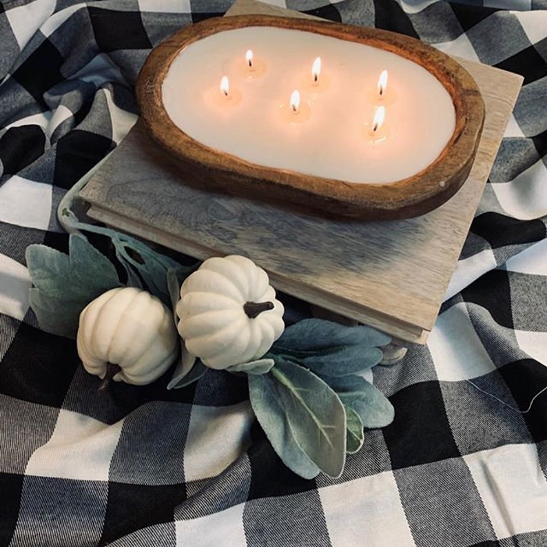 Bread dough bowl candles and farmhouse decor Etsy