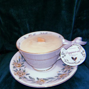 Soy Wax Candle - Tea Cup - Peppermint