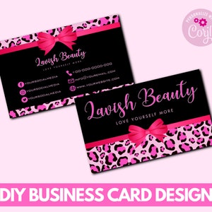 DIY Visitenkarten, Visitenkarten Vorlagen, Feminine Visitenkarten Design, Beauty Markenkarten, Visitenkarten Design Vorlage