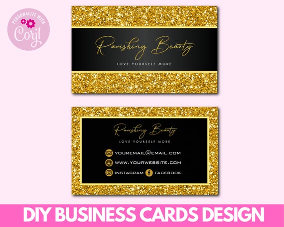 DIY Business Cards Business Card Templates Business Card | Etsy