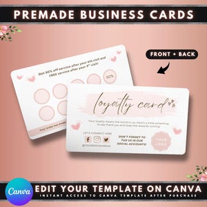 Cartões de fidelidade, modelos de design de cartões de marketing "faça você mesmo", cartão de recompensas para empresas de beleza, cartões de desconto VIP para cílios, cartões perfurados pré-fabricados para pontos de salão