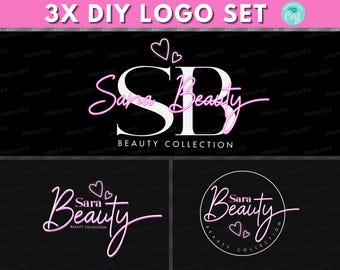 Boutique Logo, DIY Logo Design Template, Hair Logo, Beauty Logo, Fashion Logo, Hair Bundles Extensions Logo, Premade Business Logo