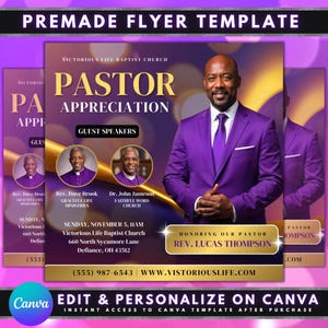 Flyer för uppskattning av pastor, gör-det-själv-flyermalldesign, flygblad för gudstjänst, flygblad för bönekonferens, färdigt flygblad för gudstjänst