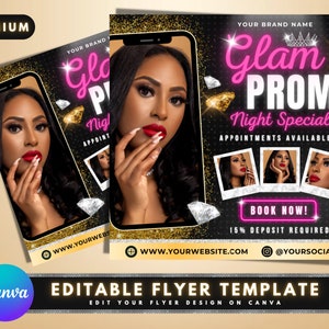 Editable Glam Go Makeup Special Deals Template, Custom Makeup