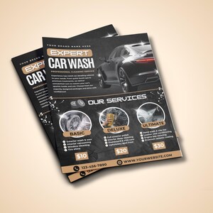 DIY Car Wash Canva Template for Small Business Marketing