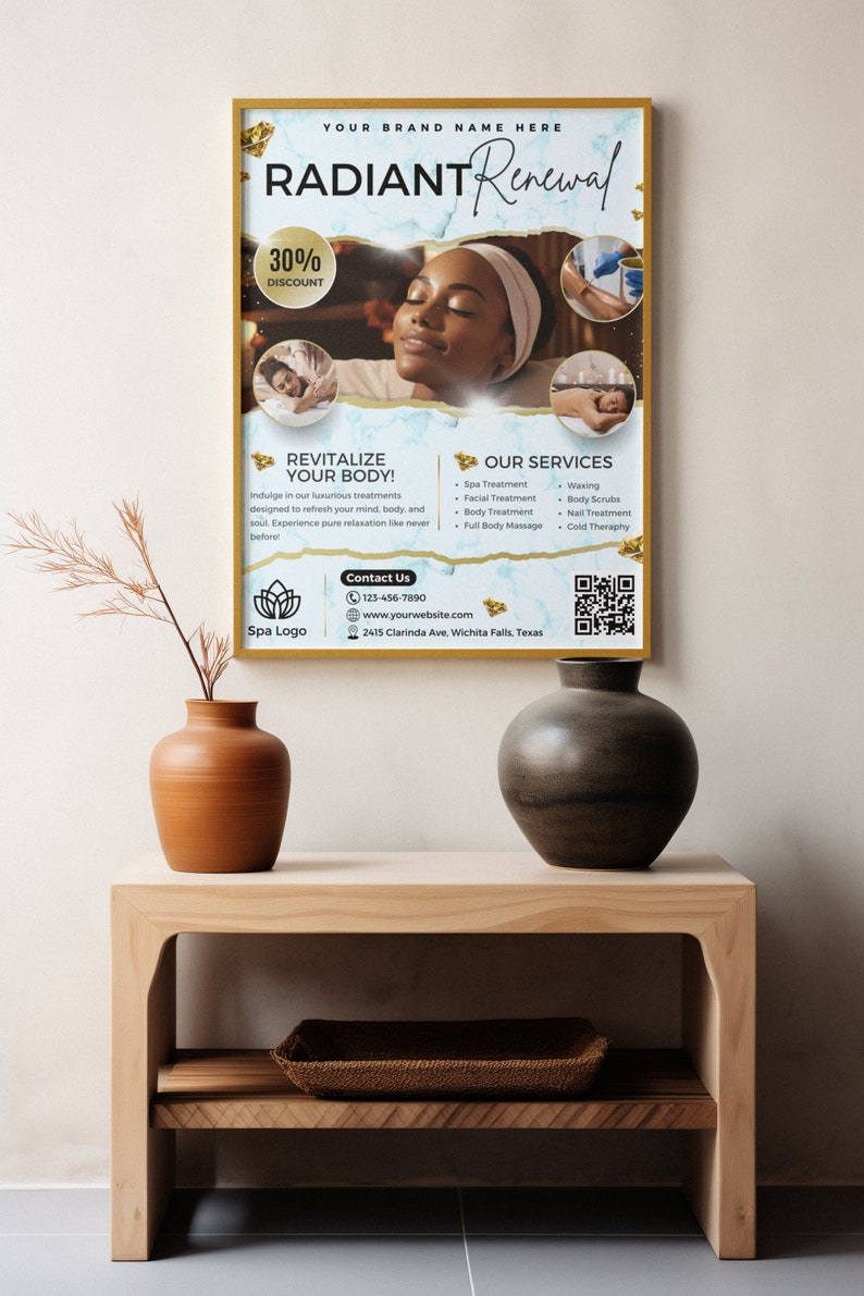 Wellness Flyer, DIY Flyer Template Design, Body Facial Treatment Flyer ...