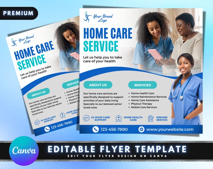 Editable Home Health Care Service Flyer, Nursing Home Flyer, Home Care ...