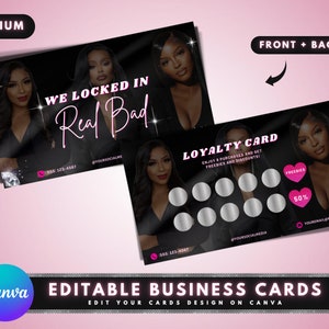 Beauty Loyalty Cards, DIY Marketing Cards Template Design, Nail Business Rewards Card, Lash VIP Loyalty Cards, Salon Business Card Template