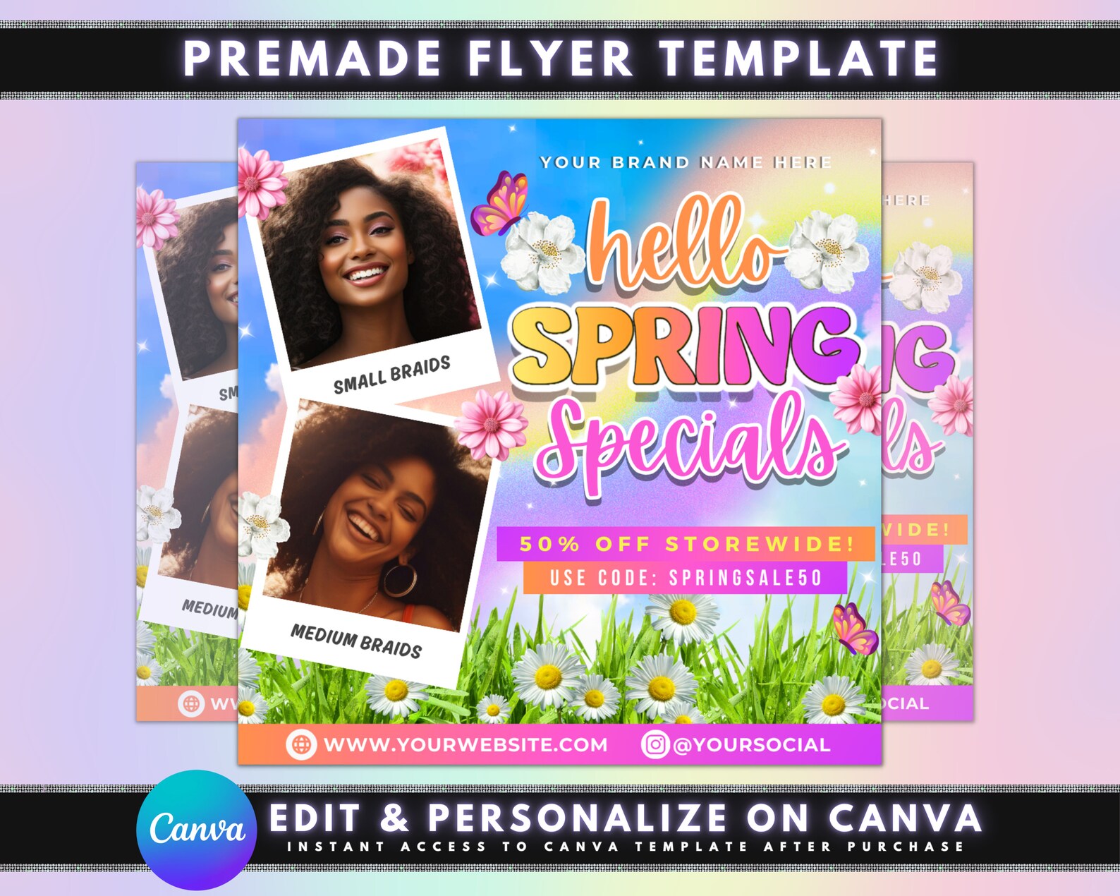 Spring Ad Flyer Spring Specials Flyer, DIY Flyer Template Design, Spring Sale Flyer ...