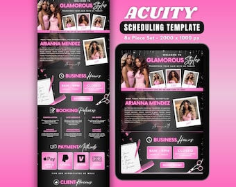 Acuity Scheduling Template, DIY Hairstylist Acuity Template Design, Beauty Salon Booking Website, Premade Hair Nail Spa Appointment Template