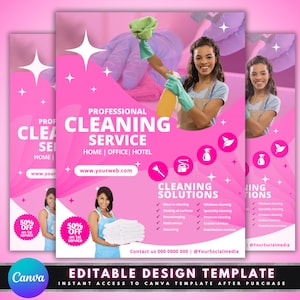 Folheto de serviço de limpeza, design de modelo de folheto faça você mesmo, folheto de limpeza, folheto de negócios de limpeza profunda, folheto de zeladoria comercial pré-fabricado