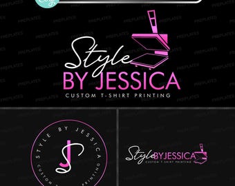 Heat Press Logo, Custom Printing Logo, DIY Logo Design Template, Heat Transfer Logo, Crafting Logo, Premade T-shirt Design Business Logo