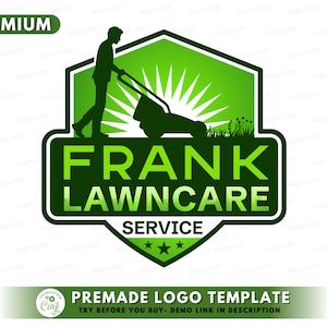 Lawn Service Logo, DIY Logo Design Template, Landscaping Logo, Lawn Mowing Logo, Gardener Logo, Lawn Maintenance Logo, Grass Logo, Tree logo