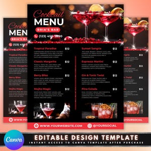 Flyer de menu de coquetéis, design de modelo de flyer faça você mesmo, flyer de menu de bar, flyer de barman, placa de bebidas exclusivas, flyer de mixologista de bebidas pré-fabricadas