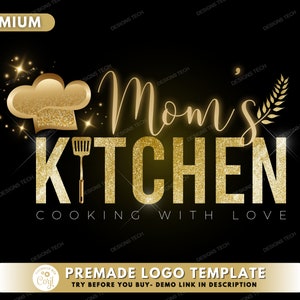 Bakery Logo, DIY Logo Design Template, Baking Logo, Chef Logo, Cooking Logo, Kitchen Logo, Pastry Logo, Sweets Logo, Premade Logo