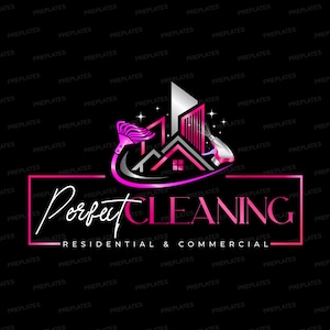 Cleaning Service Logo Set, 3x Modern Sparkle Logo Design, Residential & Commercial Cleaning Branding Kit, Premade Home Office Cleaners Logo image 4
