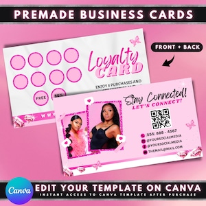 Carte fedeltà di bellezza, modello di progettazione di carte di marketing fai da te, carta premi per aziende di parrucchieri, carte sconto VIP per ciglia, modello di carte punti per saloni