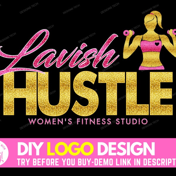 DIY Fitness Logo, Edit Yourself Personal Trainer Logo Design, Workout Logo, Training Logo, Fitness Instructor Logo, Gym Logo DIY Template