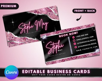 Tarjetas de presentación, diseño de plantillas de tarjetas de presentación DIY, tarjetas de presentación para peluquerías, tarjetas de presentación para boutiques, tarjetas de presentación para salones de belleza, tarjetas de presentación prediseñadas