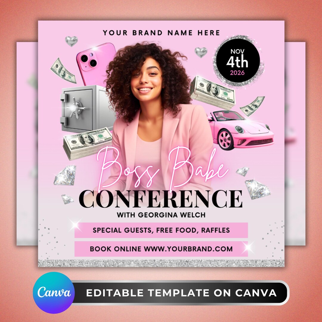 Boss Babe Conference Flyer: Women Empowerment Event, Guest Speaker ...
