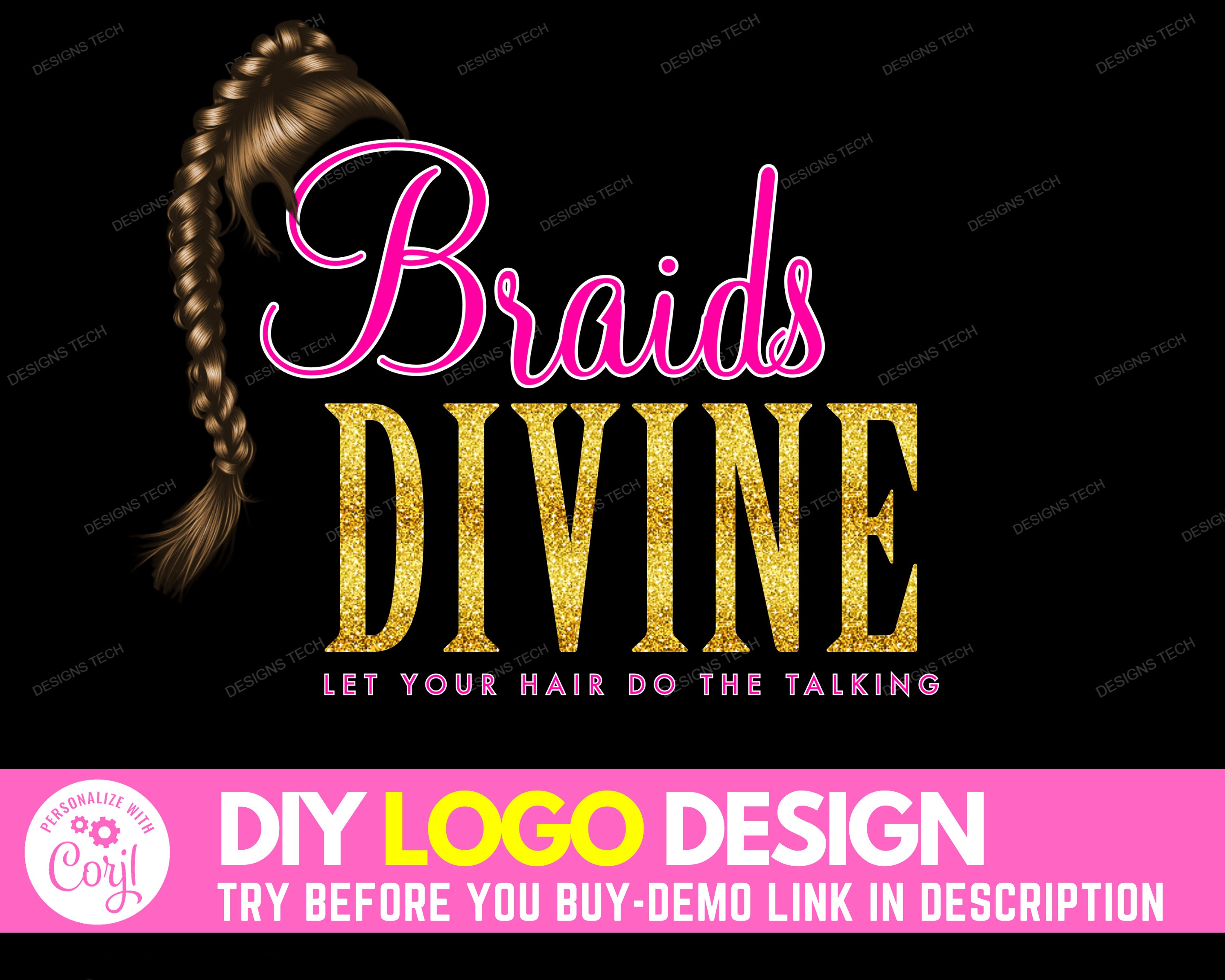 Weave hair shop logo