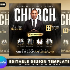 Church Flyer, DIY Flyer Template Design, Worship Church Flyer, Prayer Conference Flyer, Church Service Flyer, Premade Religious Invite Flyer