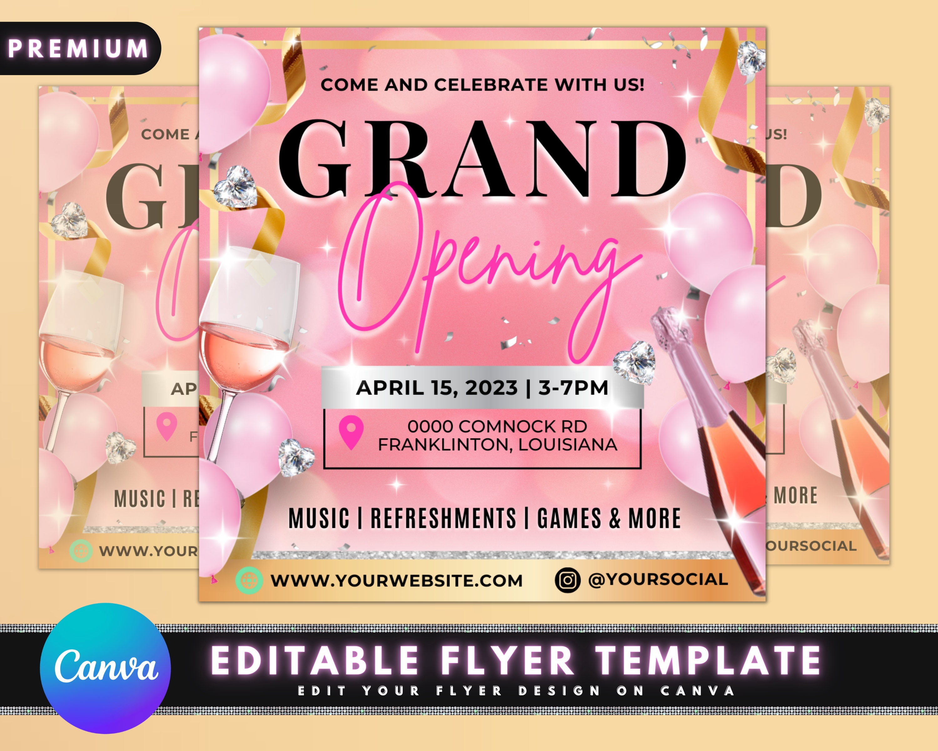 Free custom printable grand opening flyer templates