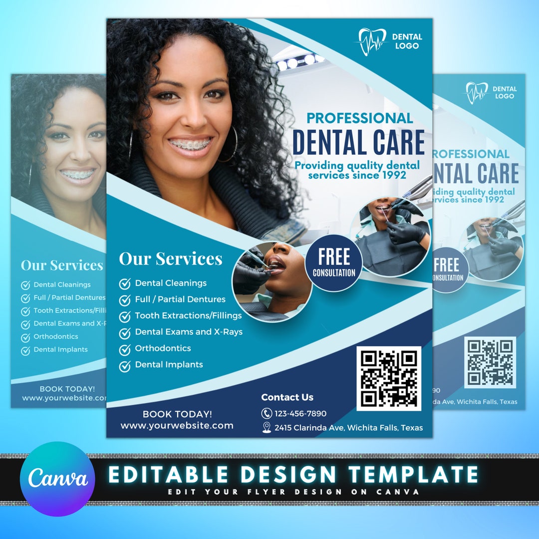 Dental Care Flyer, DIY Flyer Template Design, Dental Clinic Flyer, Dental Services Flyer, Free Consultation Flyer, Premade Oral Care Flyer - Etsy dental-care-flyer-diy-flyer-template-design-dental-clinic-flyer-dental-services-flyer-free-consultation-flyer-premade-oral-care-flyer-etsy