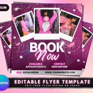 Book Now Flyer, DIY Flyer Template Design, Appointments Flyer, Schedule Appointment Flyer, Hair Lash Nails Booking Flyer, Premade Flyer