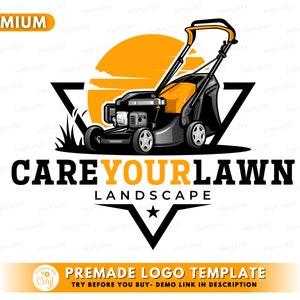 Lawn Mowing Service Logo, DIY Logo Design Template, Landscaping Logo, Lawn Maintenance Logo, Yard Service Logo, Lawn Mower Logo, Grass Logo